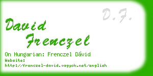 david frenczel business card